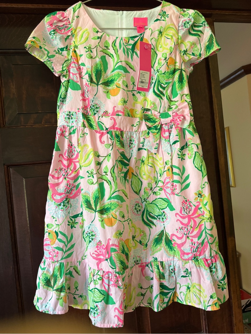 NWT Lilly Pulitzer Girls size 14 Alexandra Short-Sleeve Dress Via Amore Spritzer